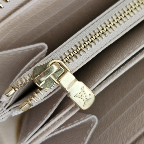 Louis Vuitton Damier Azur Chain Lock LV PRINT Large Zippy Wallet New LIMITED ED. - Picture 12 of 17